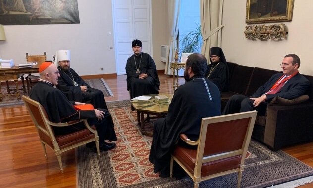 εικόνα άρθρου: Συνάντηση του Μητροπολίτη Βολοκολάμσκ Ιλαρίωνα με τον παπικό Αρχιεπίσκοπο Μαδρίτης