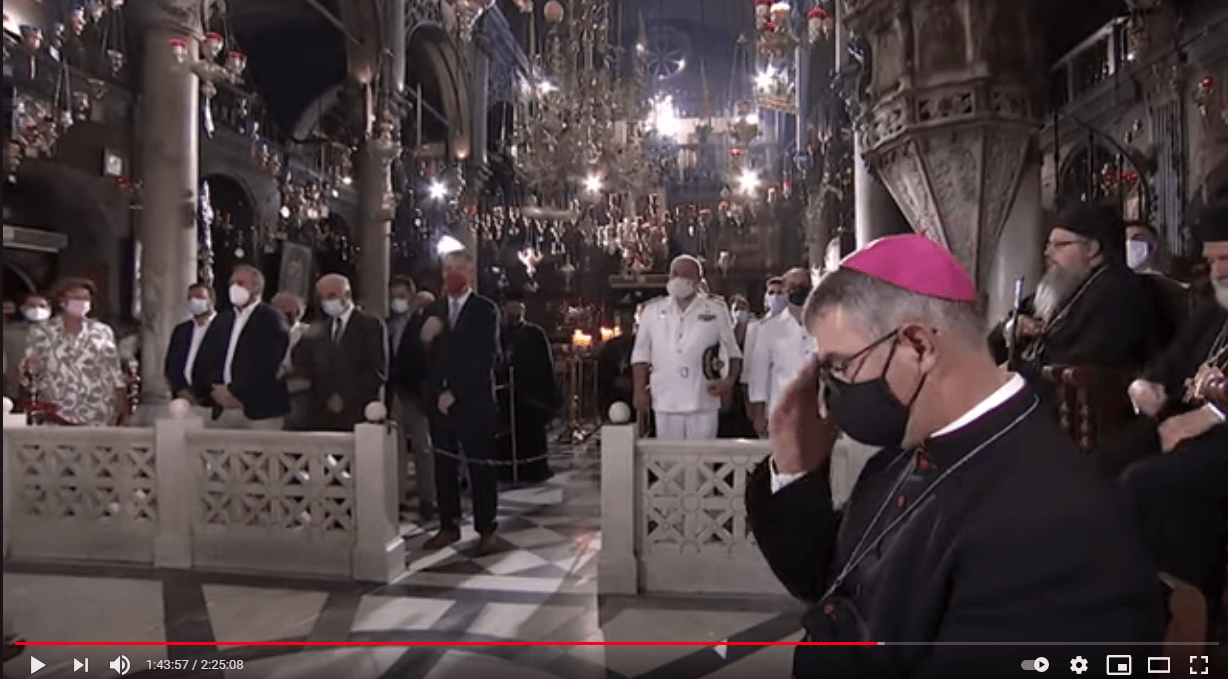 εικόνα άρθρου: Αιρετικός παπικός «Αρχιεπίσκοπος» στον Εσπερινό στην Παναγιά της Τήνου [Βίντεο]
